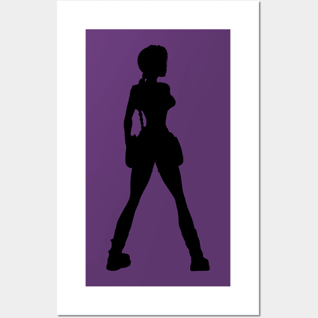 LARA CROFT SILHOUETTE (Tomb Raider Chronicles) Wall Art by iamjudas